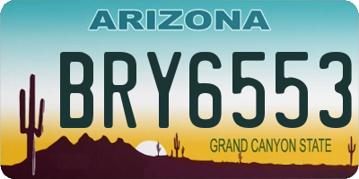 AZ license plate BRY6553