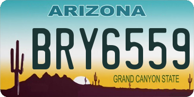 AZ license plate BRY6559