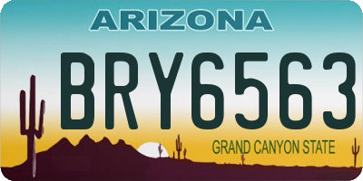 AZ license plate BRY6563