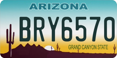 AZ license plate BRY6570