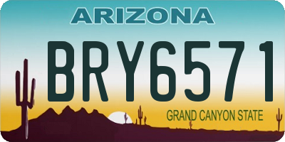AZ license plate BRY6571
