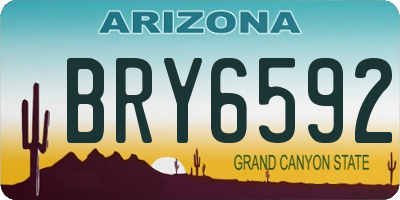 AZ license plate BRY6592