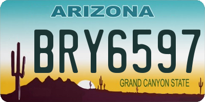 AZ license plate BRY6597