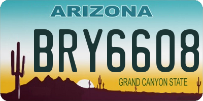 AZ license plate BRY6608