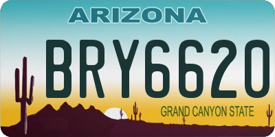 AZ license plate BRY6620