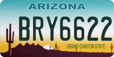 AZ license plate BRY6622