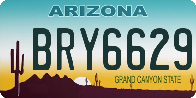 AZ license plate BRY6629