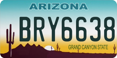 AZ license plate BRY6638