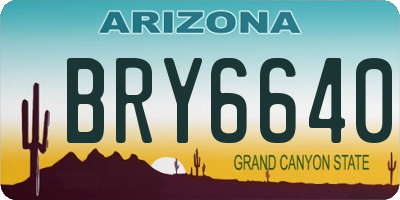 AZ license plate BRY6640