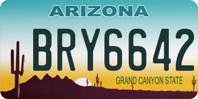 AZ license plate BRY6642