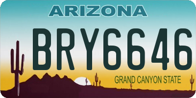 AZ license plate BRY6646