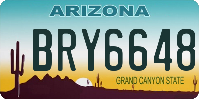 AZ license plate BRY6648