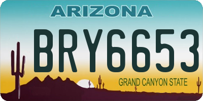 AZ license plate BRY6653