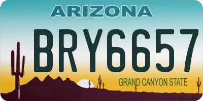 AZ license plate BRY6657