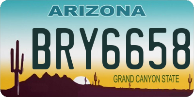 AZ license plate BRY6658