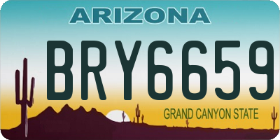 AZ license plate BRY6659