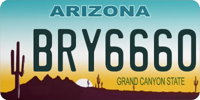 AZ license plate BRY6660