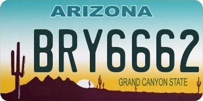 AZ license plate BRY6662