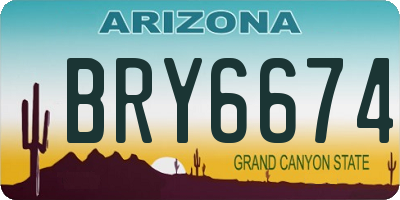 AZ license plate BRY6674