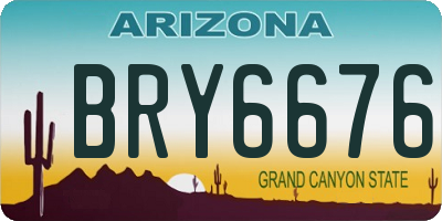 AZ license plate BRY6676
