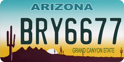 AZ license plate BRY6677