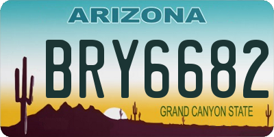 AZ license plate BRY6682