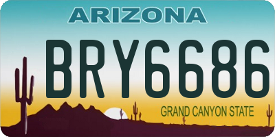 AZ license plate BRY6686