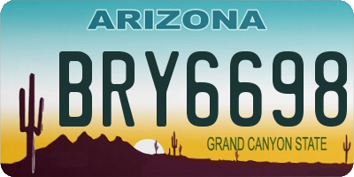 AZ license plate BRY6698