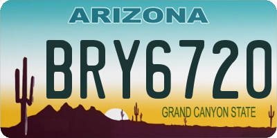 AZ license plate BRY6720