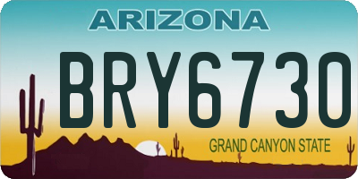 AZ license plate BRY6730
