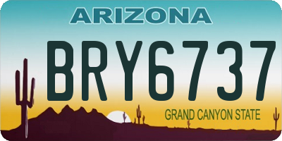 AZ license plate BRY6737
