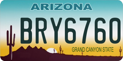 AZ license plate BRY6760