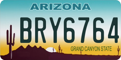 AZ license plate BRY6764