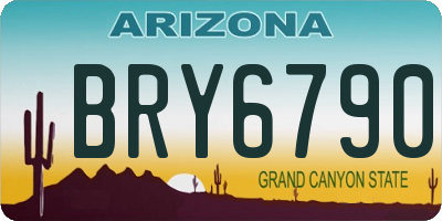 AZ license plate BRY6790