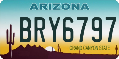 AZ license plate BRY6797