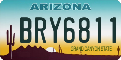 AZ license plate BRY6811