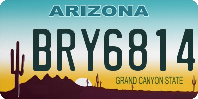 AZ license plate BRY6814