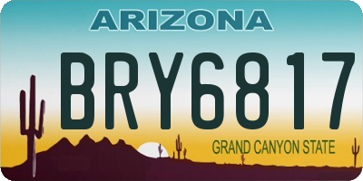 AZ license plate BRY6817
