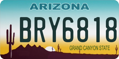 AZ license plate BRY6818
