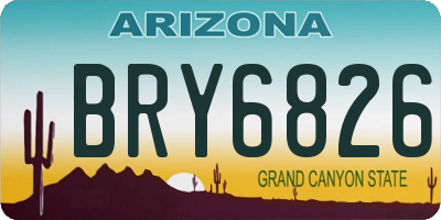 AZ license plate BRY6826