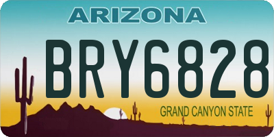 AZ license plate BRY6828