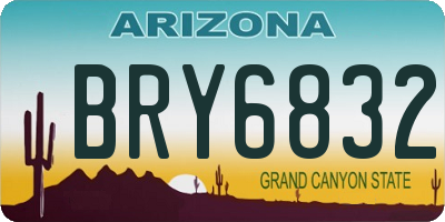 AZ license plate BRY6832