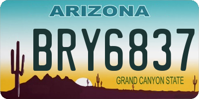AZ license plate BRY6837