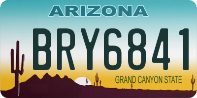 AZ license plate BRY6841