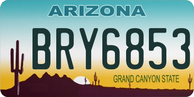 AZ license plate BRY6853
