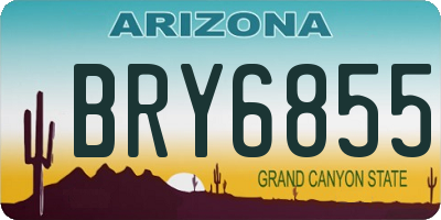 AZ license plate BRY6855