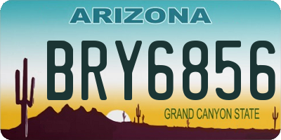 AZ license plate BRY6856