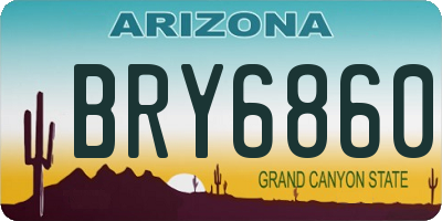 AZ license plate BRY6860