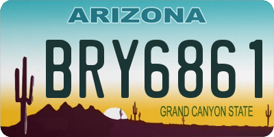 AZ license plate BRY6861