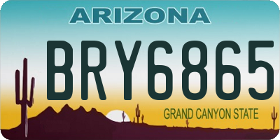 AZ license plate BRY6865